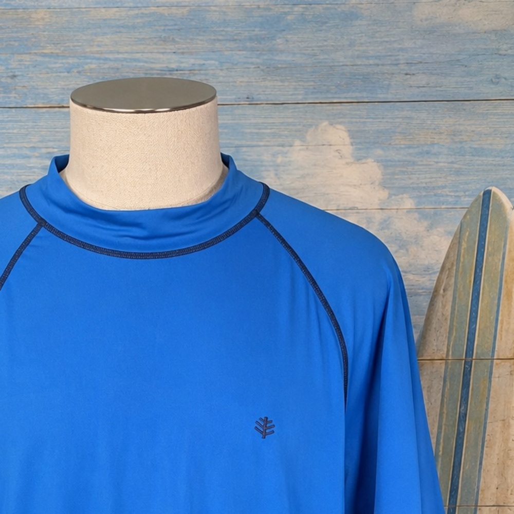 Coolibar Athletic Swimtop Rash Guard Men’s XL UPF Performance Shortsleeve